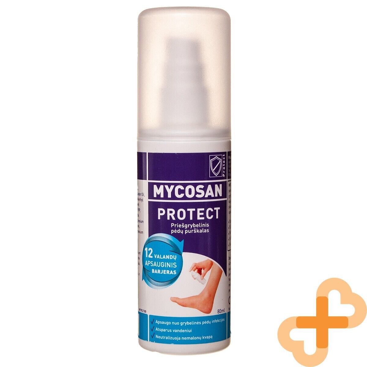 MYCOSAN AntiFungal Protection Feet Spray 80ml 12h Waterproof Nail Mushroom