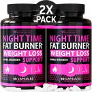 NuttraFaza INC (2 Pack) Night Time Fat Burner for Women - Weight Loss Pills
