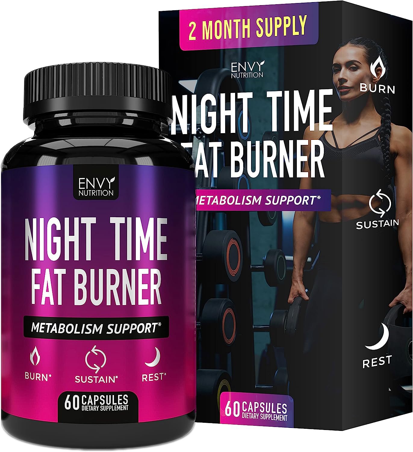 Night Time Fat Burner Carb Blocker, Metabolism Booster, Appetite