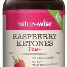 NatureWise Raspberry Ketones Plus - Advanced Antioxidant Blend Boosts Energy