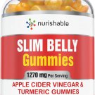 Slim Belly Apple Cider Vinegar and Turmeric Gummies - ACV Gummies for Weight Loss, Energy