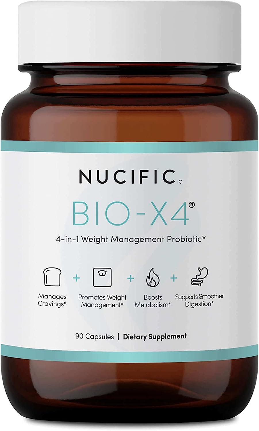 Nucific® Bio-X4 4-in-1 Weight Management Probiotic Supplement, 90 Count