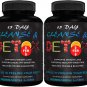 Research Labs 15 Day Colon Cleanse & Detox for Less Bloat Flat Tummy w/Probiotics - 2 Fer 1
