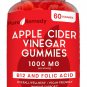Pure Remedy Apple Cider Vinegar Gummies W/VIT B12 & B9| Non-GMO, Gluten Free ACV Gummies Supports