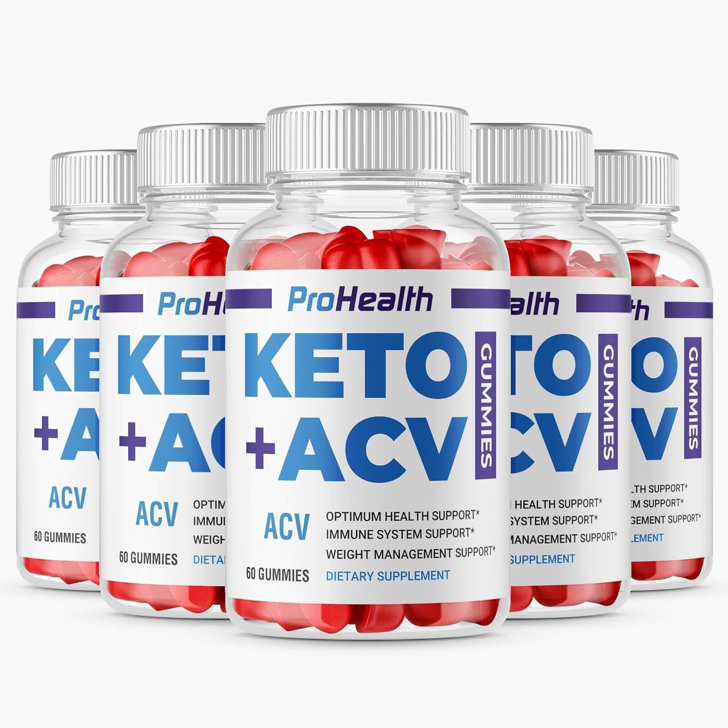 (5 Bottles) ProHealth Keto ACV Gummies Pro Health Optimized Keto