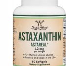 Astaxanthin 12mg Max Strength (AstaReal: Natural Patented Astaxanthin with 70+ Human Clinical Trials
