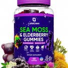 LetaGreen Irish Sea Moss Gummies - 60 Vegan Seamoss Gummies Bears with Bladderwrack & Burdock Root