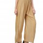 Attractive Solid Regular Shining Palazzo for Women and Girls Dark Golden