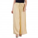 Attractive Solid Regular Shining Palazzo for Women and Girls Beige
