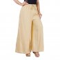 Attractive Solid Regular Shining Palazzo for Women and Girls Beige