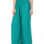 Attractive Solid Regular Shining Palazzo for Women and Girls Blue Green
