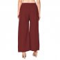 Attractive Solid Regular Shining Palazzo for Women and Girls Coffee