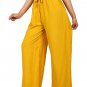 Attractive Solid Regular Shining Palazzo for Women and Girls Dark Yellow