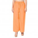 Attractive Solid Regular Shining Palazzo for Women and Girls Peach