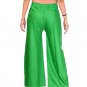 Attractive Solid Regular Shining Palazzo for Women and Girls Green