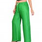 Attractive Solid Regular Shining Palazzo for Women and Girls Green
