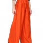Attractive Solid Regular Shining Palazzo for Women and Girls Dark Orange
