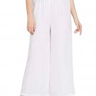 Attractive Solid Regular Shining Palazzo for Women and Girls White