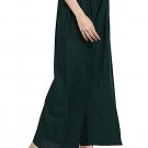 Attractive Solid Regular Shining Palazzo for Women and Girls Green Pine