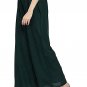 Attractive Solid Regular Shining Palazzo for Women and Girls Green Pine