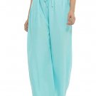 Attractive Solid Regular Shining Palazzo for Women and Girls Light Sky Blue