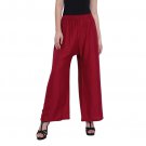 Attractive Solid Regular Shining Rayon Palazzo for Women and Girls Maroon