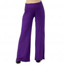 Attractive Solid Regular Shining Rayon Palazzo for Women and Girls Purple