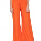 Attractive Solid Regular Shining Rayon Palazzo for Women and Girls Orange