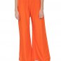 Attractive Solid Regular Shining Rayon Palazzo for Women and Girls Orange