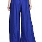 Attractive Solid Regular Shining Rayon Palazzo for Women and Girls Royal Blue