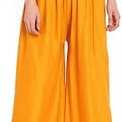 Attractive Solid Regular Shining Rayon Palazzo for Women and Girls Orange Yellow