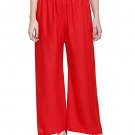Attractive Solid Regular Shining Rayon Palazzo for Women and Girls Red