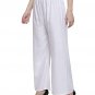 Attractive Solid Regular Shining Rayon Palazzo for Women and Girls Off-White