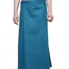 Namisha Solid Regular Shining Straight Full Cotton Petticoat for Womans and Girls Dark Blue Green