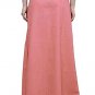 Namisha Solid Regular Shining Straight Full Cotton Petticoat for Womans and Girls Carrot Pink