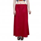 Namisha Solid Regular Shining Straight Full Cotton Petticoat for Womans and Girls Maroon