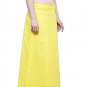 Namisha Solid Regular Shining Straight Full Cotton Petticoat for Womans and Girls Yellow