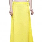 Namisha Solid Regular Shining Straight Full Cotton Petticoat for Womans and Girls Yellow