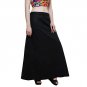 Namisha Solid Regular Shining Straight Full Cotton Petticoat for Womans and Girls Black
