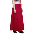 Namisha Solid Regular Shining Straight Full Cotton Petticoat for Womans and Girls Queen Pink