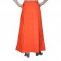 Namisha Solid Regular Shining Straight Full Cotton Petticoat for Womans and Girls Orange