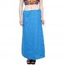 Namisha Solid Regular Shining Straight Full Cotton Petticoat for Womans and Girls Sky Blue
