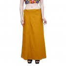 Namisha Solid Regular Shining Straight Full Cotton Petticoat for Womans and Girls Mustard