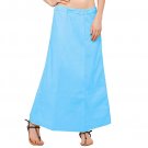 Namisha Solid Regular Shining Straight Full Cotton Petticoat for Womans and Girls Light Sky Blue