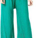 Designer Modern Embroidery Rayon Palazzo Women & Girls Blue Green