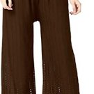 Designer Modern Embroidery Rayon Palazzo Women & Girls Brown