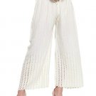 Designer Modern Embroidery Rayon Palazzo Women & Girls Off-White
