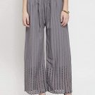 Designer Modern Embroidery Rayon Palazzo Women & Girls Silver