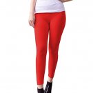 Alisha Women's & Girl's Slim Fitting Cotton Leggings Dark Orange