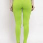 Alisha Women's & Girl's Slim Fitting Cotton Leggings Lime
